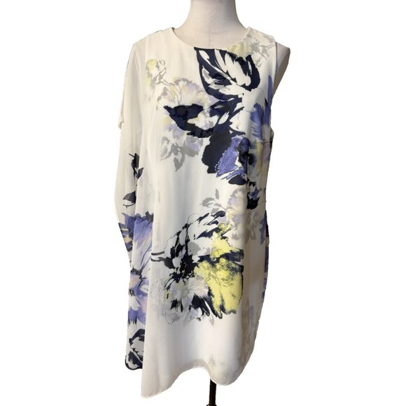 Antonio Melani Shift Dress 14 Floral Sleeveless Stretch Career Church Summer NEW - Picture 1 of 12
